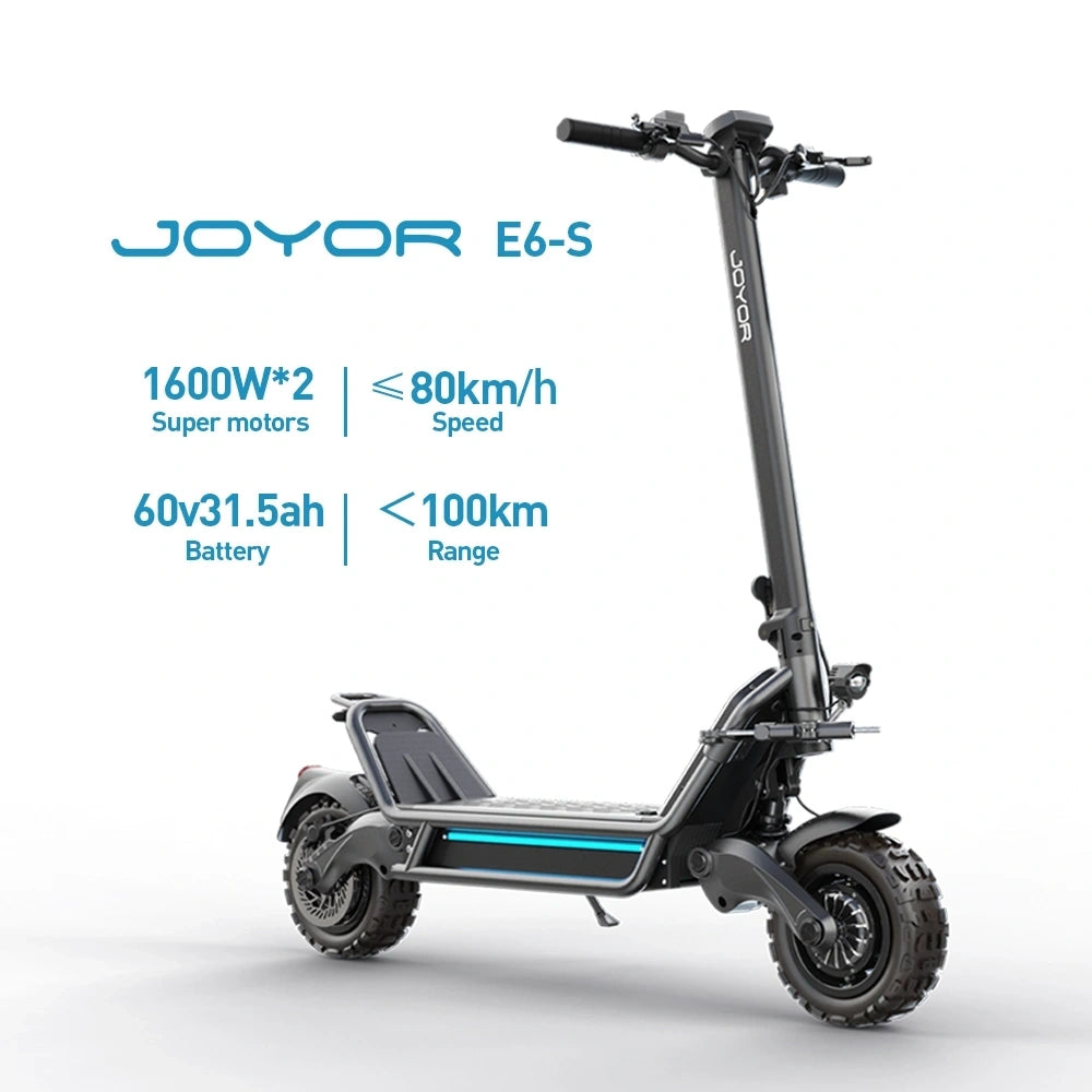 JOYOR E6-S Electric Scooter | Adult Mobility Scooter with All-Terrain Tires & Enhanced Comfort