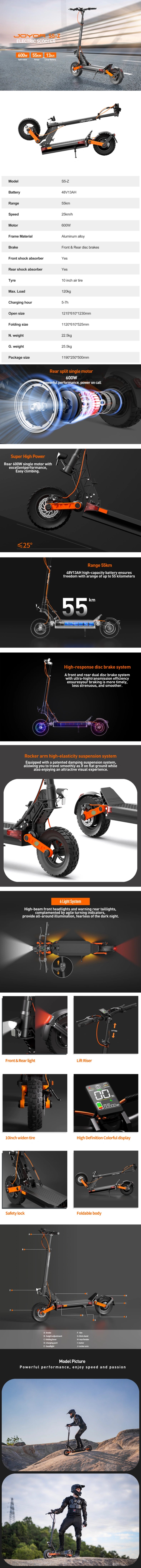 Joyor_S5-Z_electric scooter product detail images.