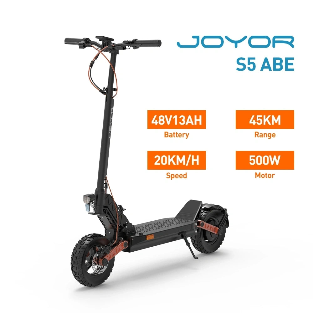 JOYOR S5 (ABE) Adventure Electric Scooter | All-Terrain Performance with Dual Suspension & Enhanced Stability