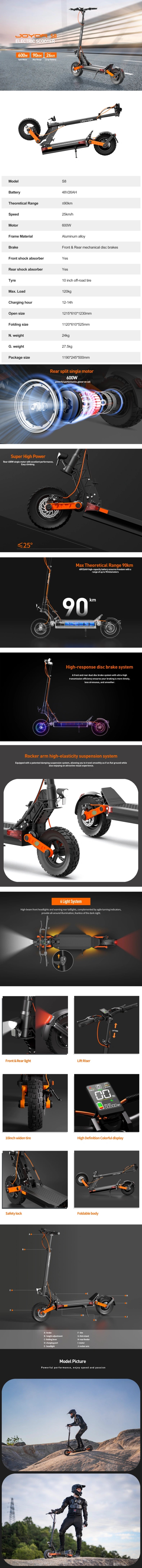 Joyor_S8_electric scooter product detail images.