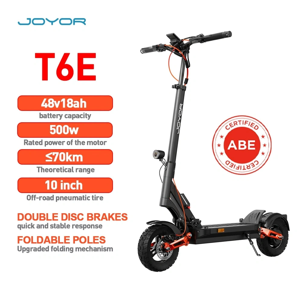 JOYOR T6E (ABE) Electric Scooter | High-Performance Urban Scooter with Powerful Motor, Long Range & Advanced Suspension
